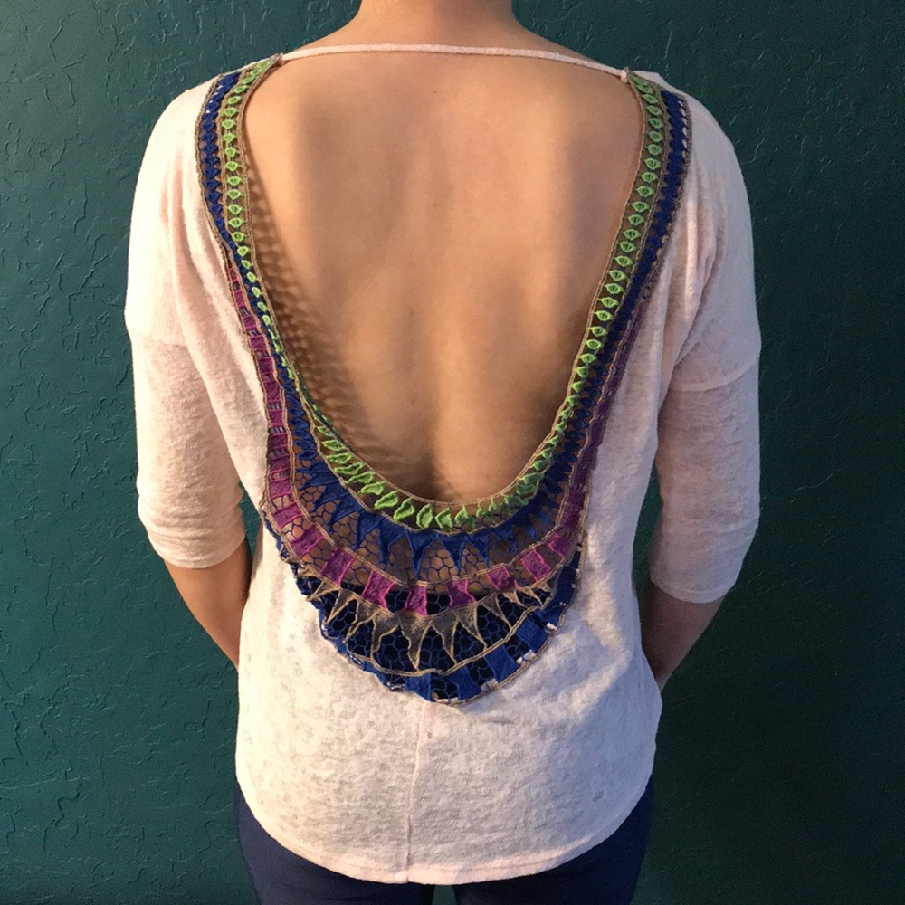 Open back shirt